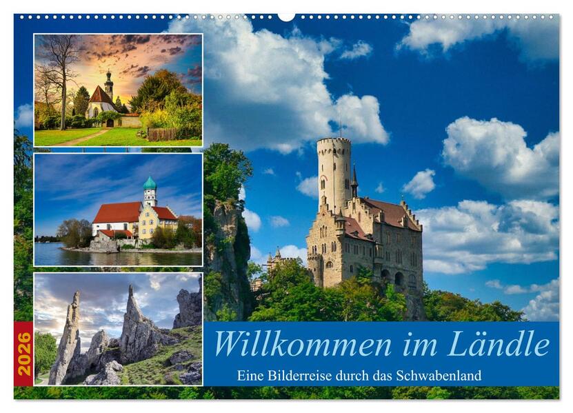 Willkommen im Ländle (Wandkalender 2026 DIN A2 quer) CALVENDO Monatskalender