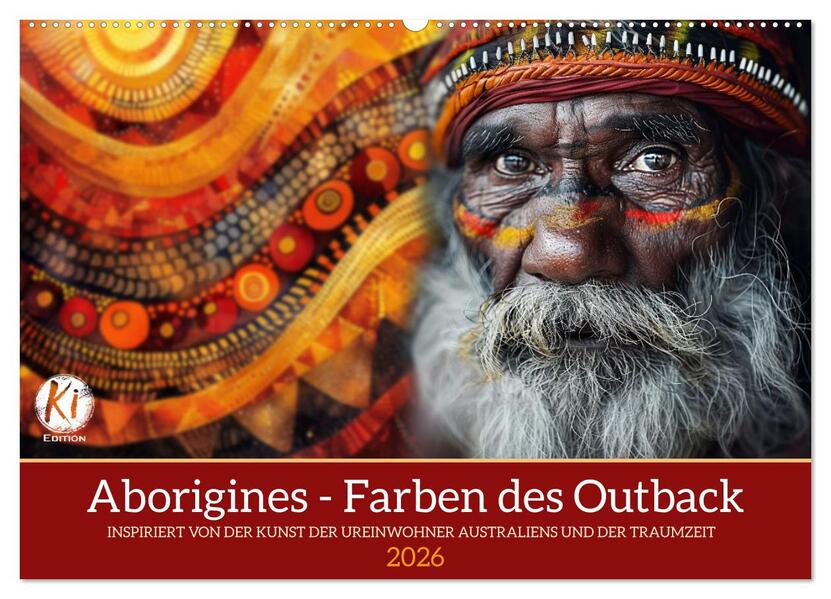 Aborigines - Farben des Outback (Wandkalender 2026 DIN A2 quer) CALVENDO Monatskalender