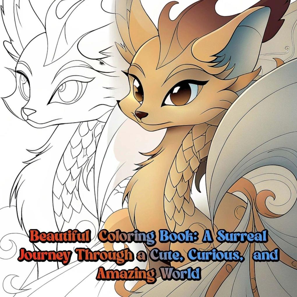 Beautiful coloring book a surreal journey through a cute curious and amazing world