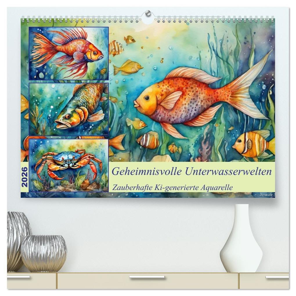 Geheimnisvolle Unterwasserwelten (hochwertiger Premium Wandkalender 2026 DIN A2 quer) Kunstdruck in Hochglanz