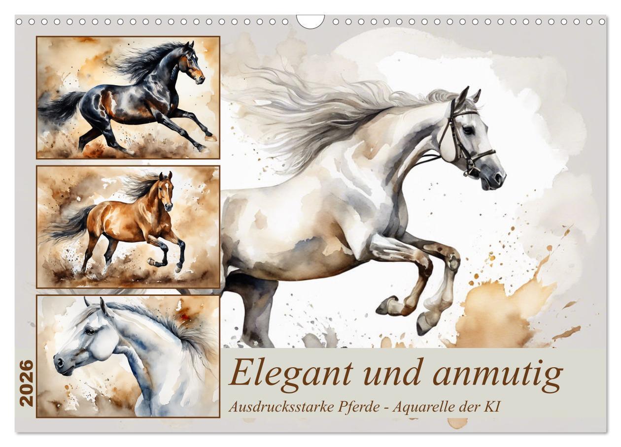 Elegant und anmutig (Wandkalender 2026 DIN A3 quer) CALVENDO Monatskalender