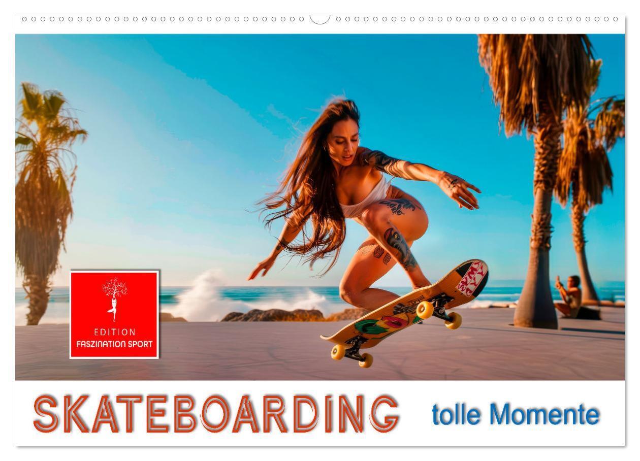 Skateboarding - tolle Momente (Wandkalender 2026 DIN A2 quer) CALVENDO Monatskalender