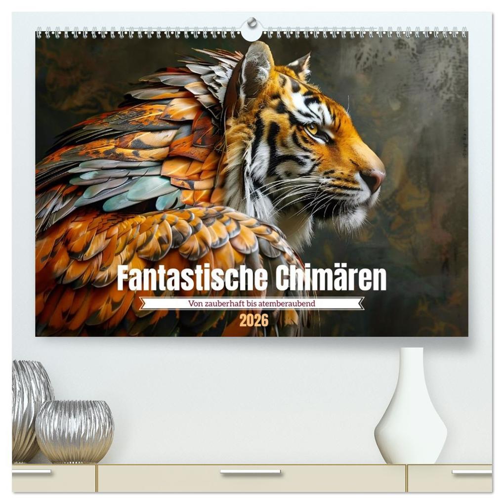 Fantastische Chimären - von zauberhaft bis atemberaubend (hochwertiger Premium Wandkalender 2026 DIN A2 quer) Kunstdruck in Hochglanz