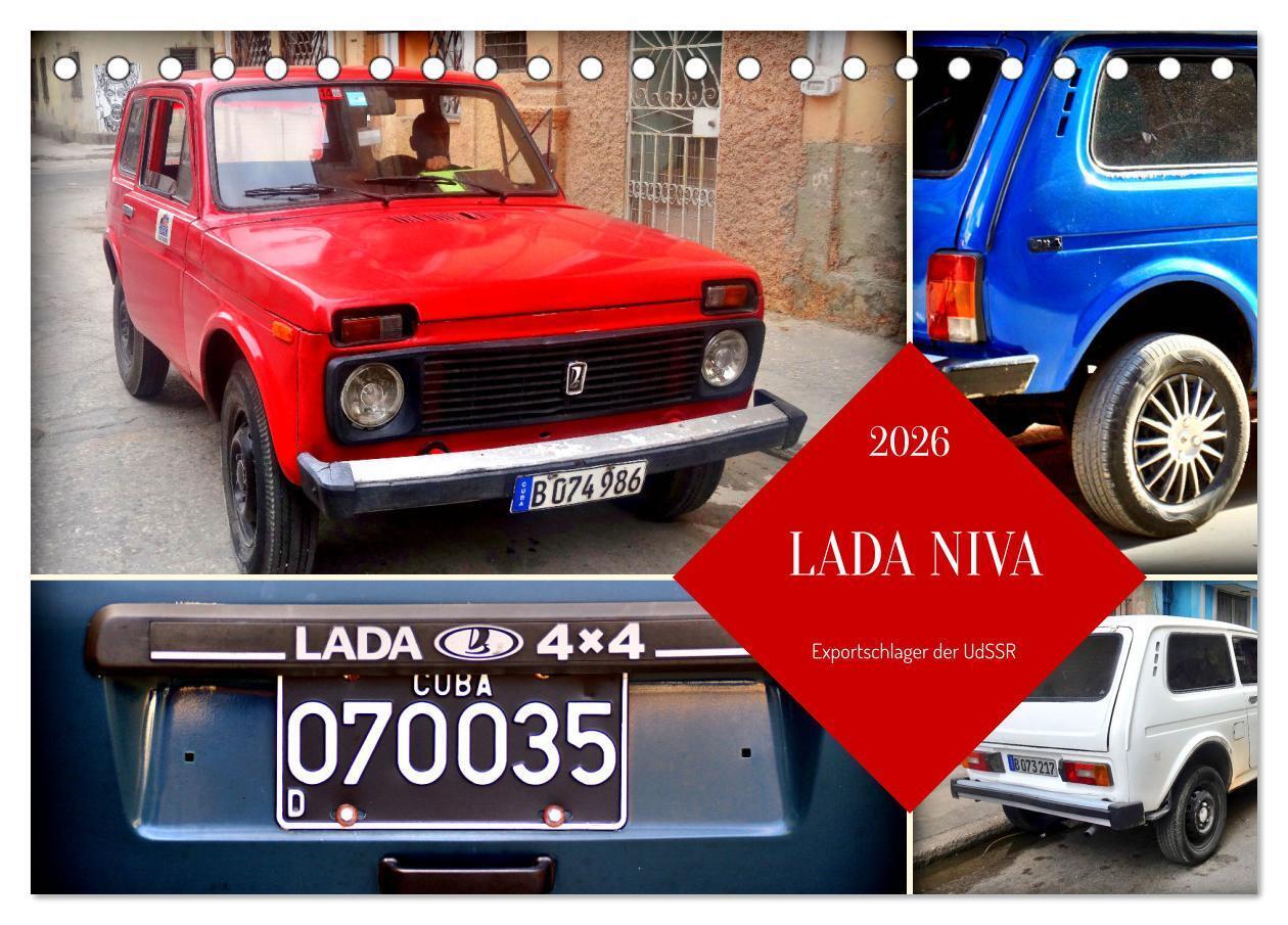 LADA NIVA - Exportschlager der UdSSR (Tischkalender 2026 DIN A5 quer) CALVENDO Monatskalender