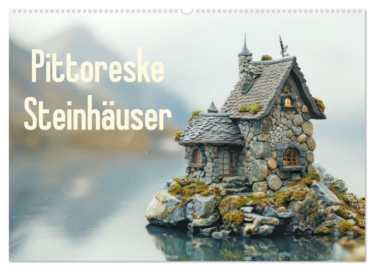 Pittoreske Steinhäuser (Wandkalender 2026 DIN A2 quer) CALVENDO Monatskalender
