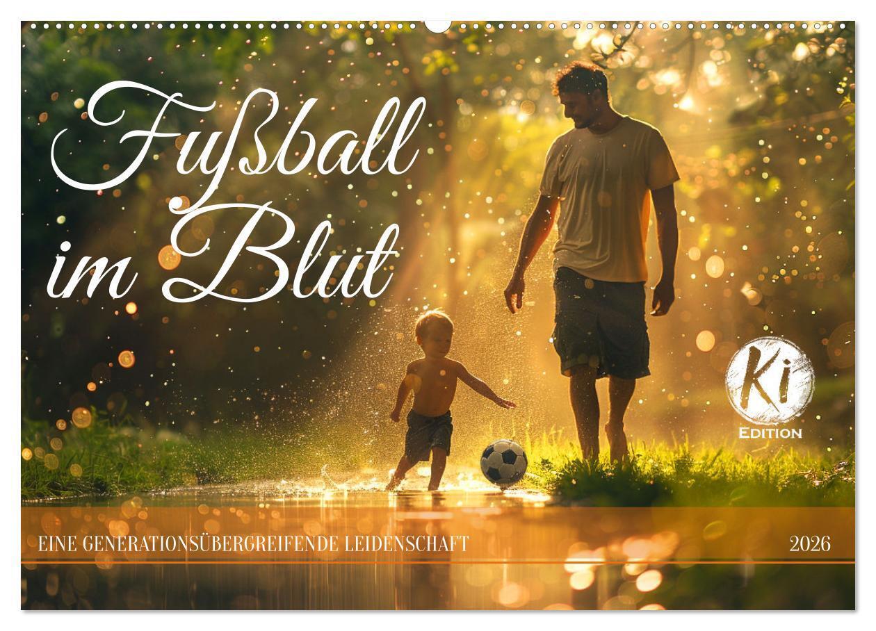 Fußball im Blut (Wandkalender 2026 DIN A2 quer) CALVENDO Monatskalender