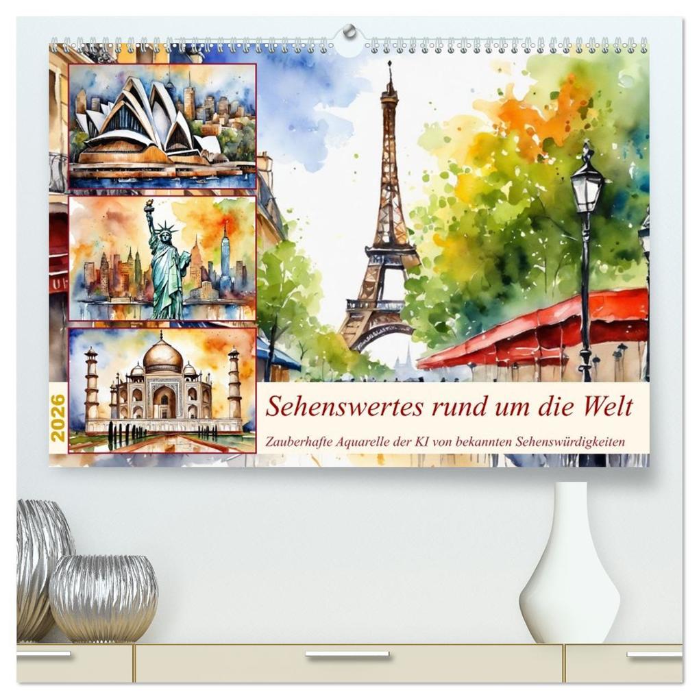Sehenswertes rund um die Welt (hochwertiger Premium Wandkalender 2026 DIN A2 quer) Kunstdruck in Hochglanz