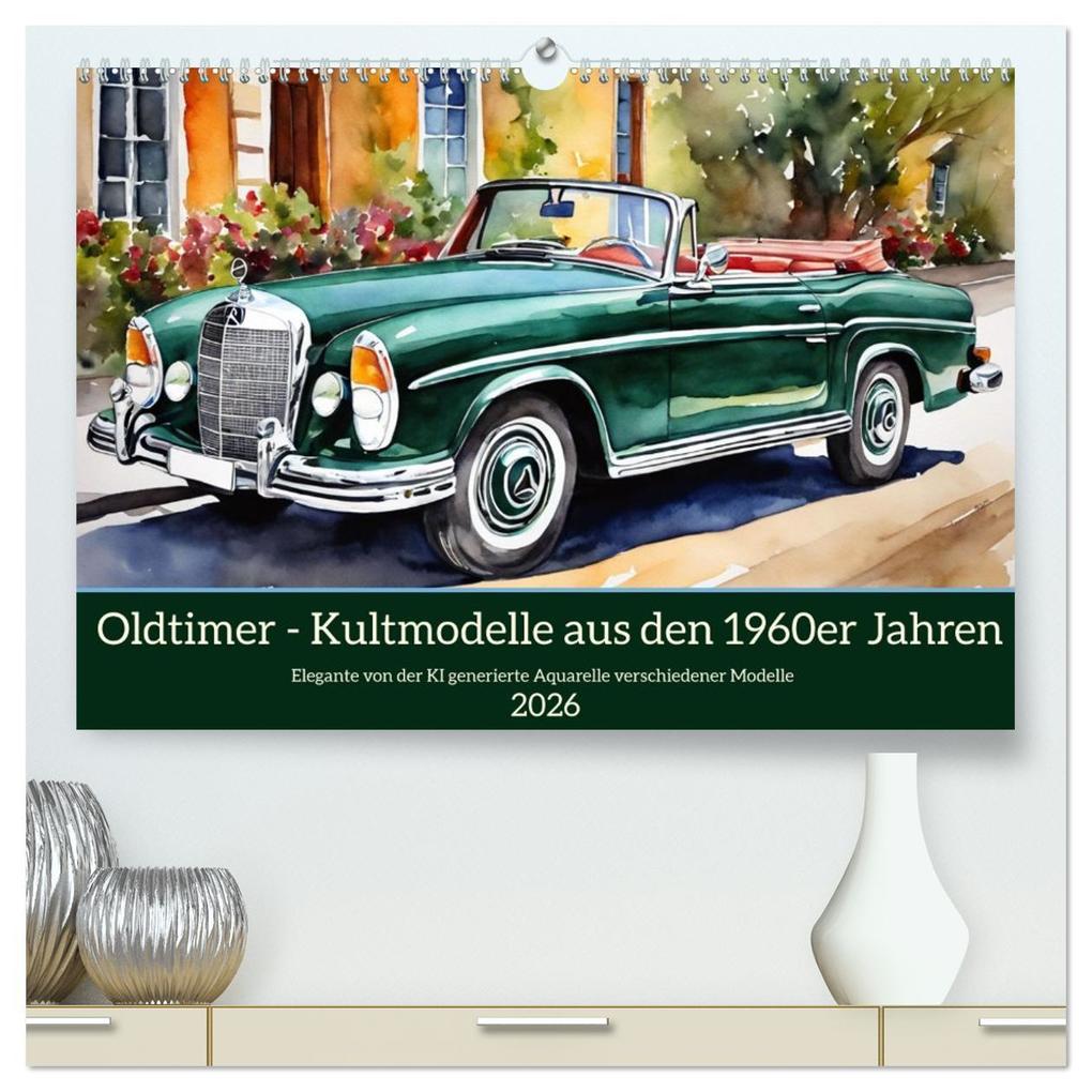Oldtimer - Kultmodelle aus den 1960er Jahren (hochwertiger Premium Wandkalender 2026 DIN A2 quer) Kunstdruck in Hochglanz