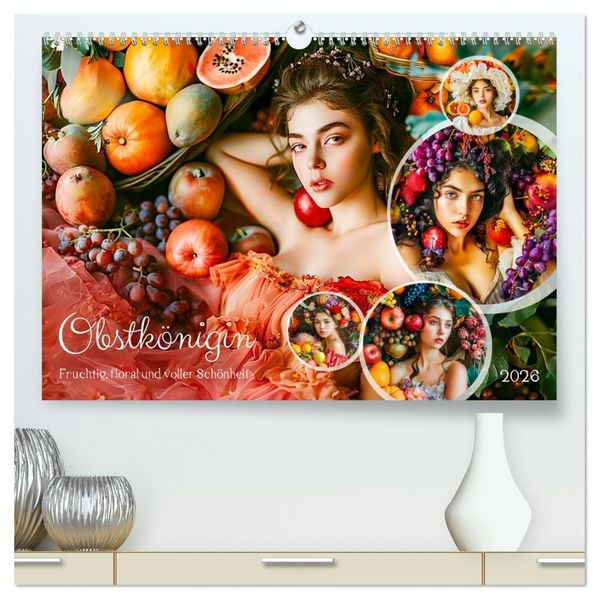 Obstkönigin - Fruchtig floral und voller Schönheit (hochwertiger Premium Wandkalender 2026 DIN A2 quer) Kunstdruck in Hochglanz