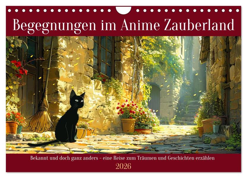 Begegnungen im Anime Zauberland (Wandkalender 2026 DIN A4 quer) CALVENDO Monatskalender