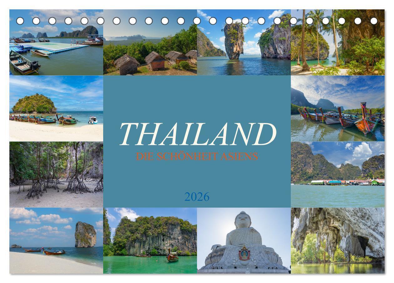 Thailand - Die Schönheit Asiens (Tischkalender 2026 DIN A5 quer) CALVENDO Monatskalender