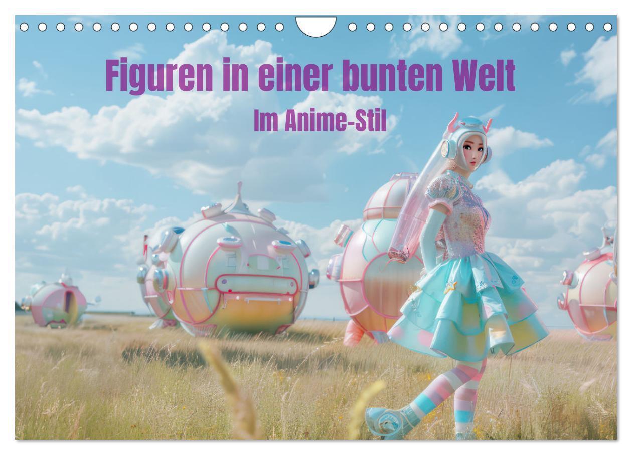 Figuren in einer bunten Welt - Im Anime-Stil (Wandkalender 2026 DIN A4 quer) CALVENDO Monatskalender
