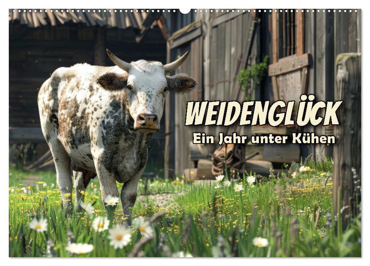 Weidenglück: Ein Jahr unter Kühen (Wandkalender 2026 DIN A2 quer) CALVENDO Monatskalender