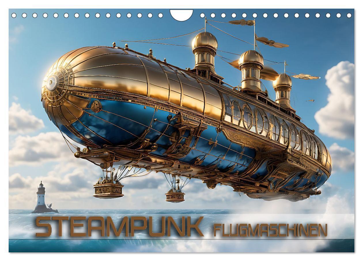 Steampunk Flugmaschinen (Wandkalender 2026 DIN A4 quer) CALVENDO Monatskalender