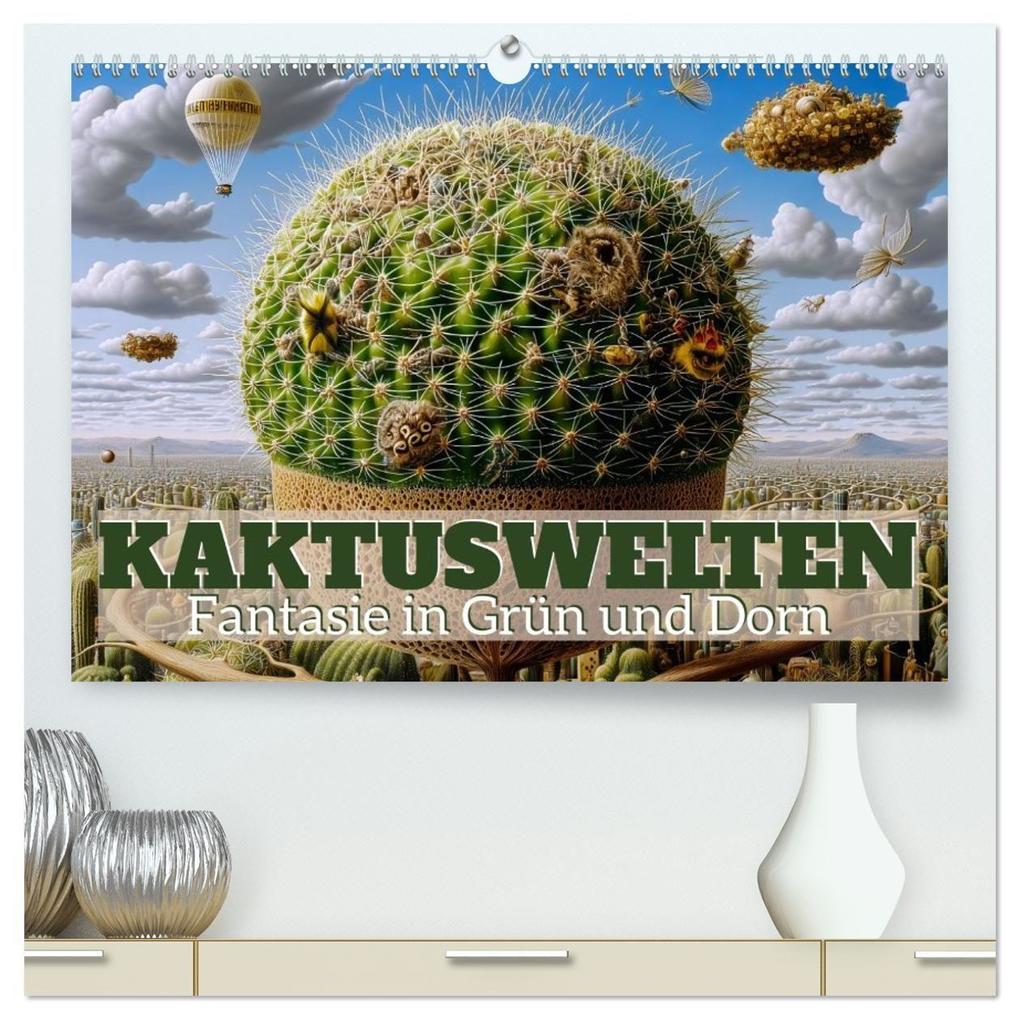 Kaktuswelten. Fantasie in Grün und Dorn (hochwertiger Premium Wandkalender 2026 DIN A2 quer) Kunstdruck in Hochglanz