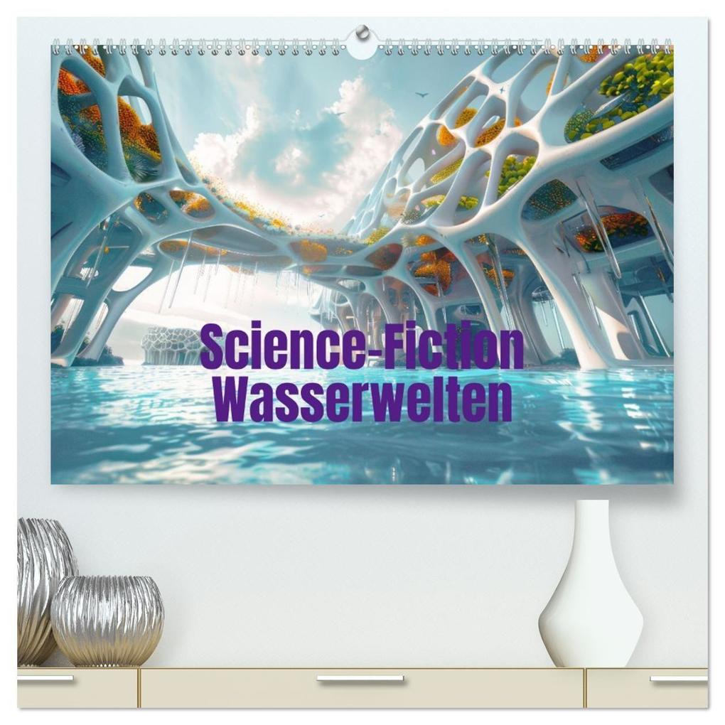 Science-Fiction Wasserwelten (hochwertiger Premium Wandkalender 2026 DIN A2 quer) Kunstdruck in Hochglanz