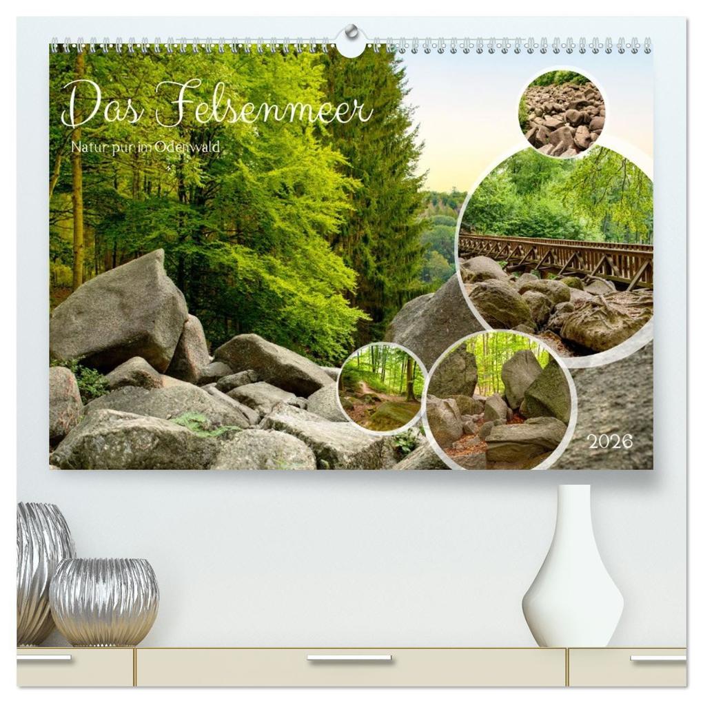 Das Felsenmeer - Natur pur im Odenwald (hochwertiger Premium Wandkalender 2026 DIN A2 quer) Kunstdruck in Hochglanz