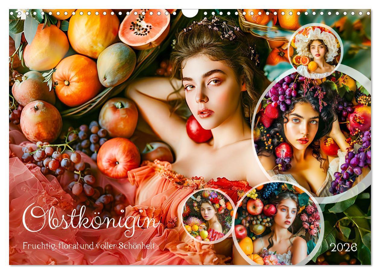 Obstkönigin - Fruchtig floral und voller Schönheit (Wandkalender 2026 DIN A3 quer) CALVENDO Monatskalender