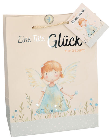 Butzon & Bercker Geschenktüte zur Geburt - Tüte Glück mit kleinen Aufmerksamkeiten für frisch gebackene Eltern ideales Mitbringsel zur Geburt eines Babys