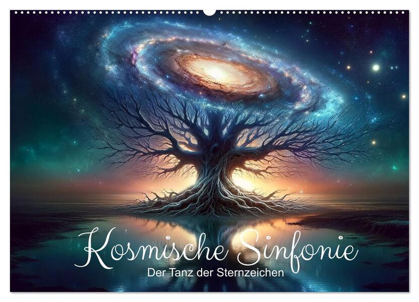 Kosmische Sinfonie: Der Tanz der Sternzeichen (Wandkalender 2026 DIN A2 quer) CALVENDO Monatskalender