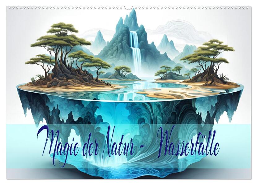 Magie der Natur - Wasserfälle (Wandkalender 2026 DIN A2 quer) CALVENDO Monatskalender