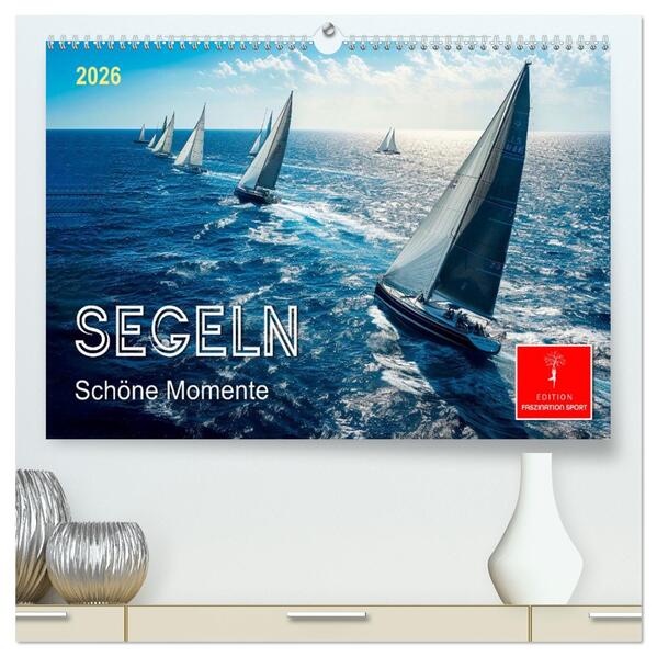 Segeln - schöne Momente (hochwertiger Premium Wandkalender 2026 DIN A2 quer) Kunstdruck in Hochglanz