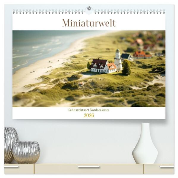 Miniaturwelt - Sehnsuchtsort Nordseeküste (hochwertiger Premium Wandkalender 2026 DIN A2 quer) Kunstdruck in Hochglanz