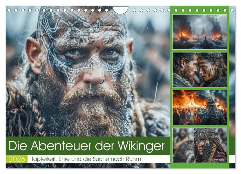 Die Abenteuer der Wikinger (Wandkalender 2026 DIN A4 quer) CALVENDO Monatskalender