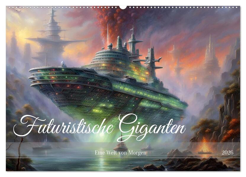 Futuristische Giganten Eine Welt von Morgen (Wandkalender 2026 DIN A2 quer) CALVENDO Monatskalender
