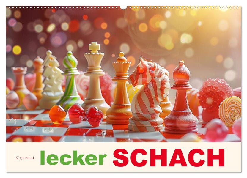 Lecker Schach (Wandkalender 2026 DIN A2 quer) CALVENDO Monatskalender
