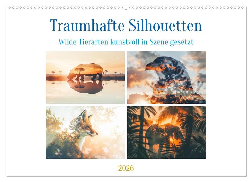Traumhafte Silhouetten (Wandkalender 2026 DIN A2 quer) CALVENDO Monatskalender