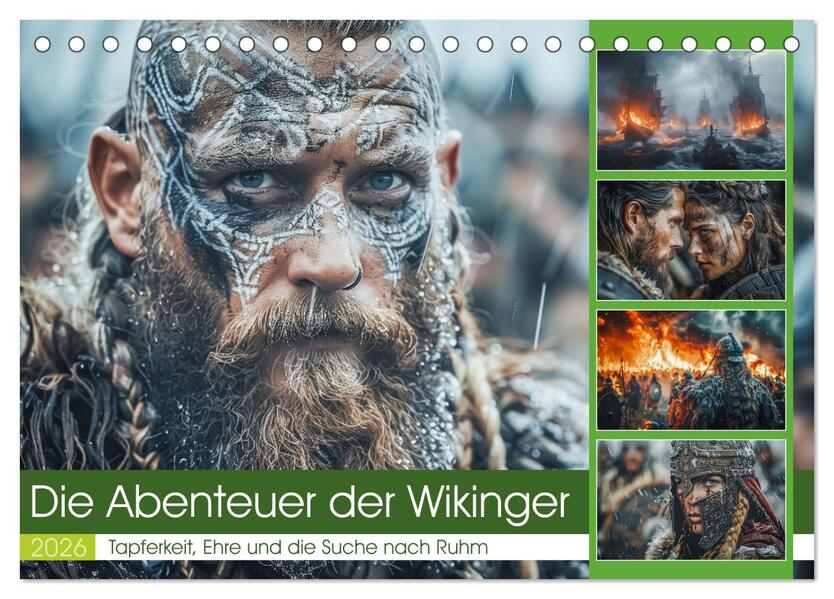 Die Abenteuer der Wikinger (Tischkalender 2026 DIN A5 quer) CALVENDO Monatskalender