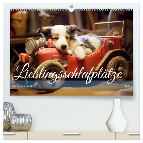 Lieblingsschlafplätze (hochwertiger Premium Wandkalender 2026 DIN A2 quer) Kunstdruck in Hochglanz