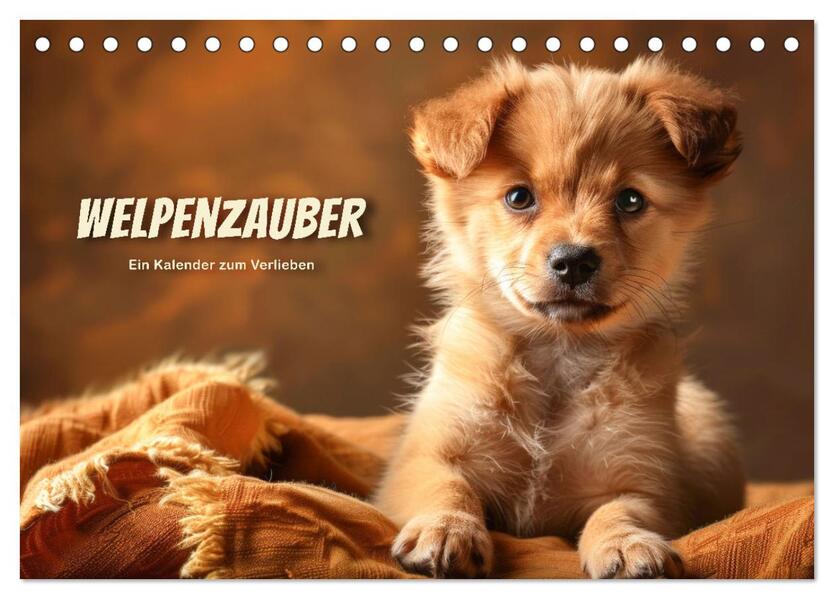 Welpenzauber: Ein Kalender zum Verlieben (Tischkalender 2026 DIN A5 quer) CALVENDO Monatskalender