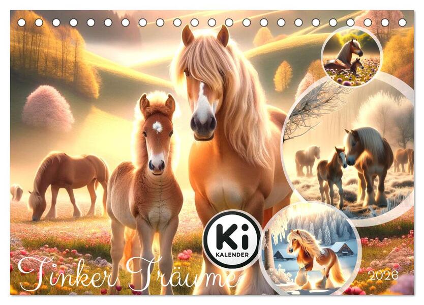 Tinker Träume - Ein Jahr auf zauberhaften Weiden (Tischkalender 2026 DIN A5 quer) CALVENDO Monatskalender