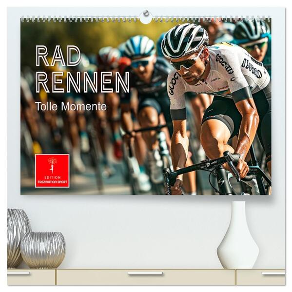 Radrennen - tolle Momente (hochwertiger Premium Wandkalender 2026 DIN A2 quer) Kunstdruck in Hochglanz
