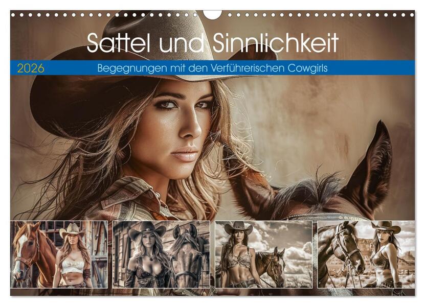 Sattel und Sinnlichkeit - Begegnungen mit den Verführerischen Cowgirls (Wandkalender 2026 DIN A3 quer) CALVENDO Monatskalender