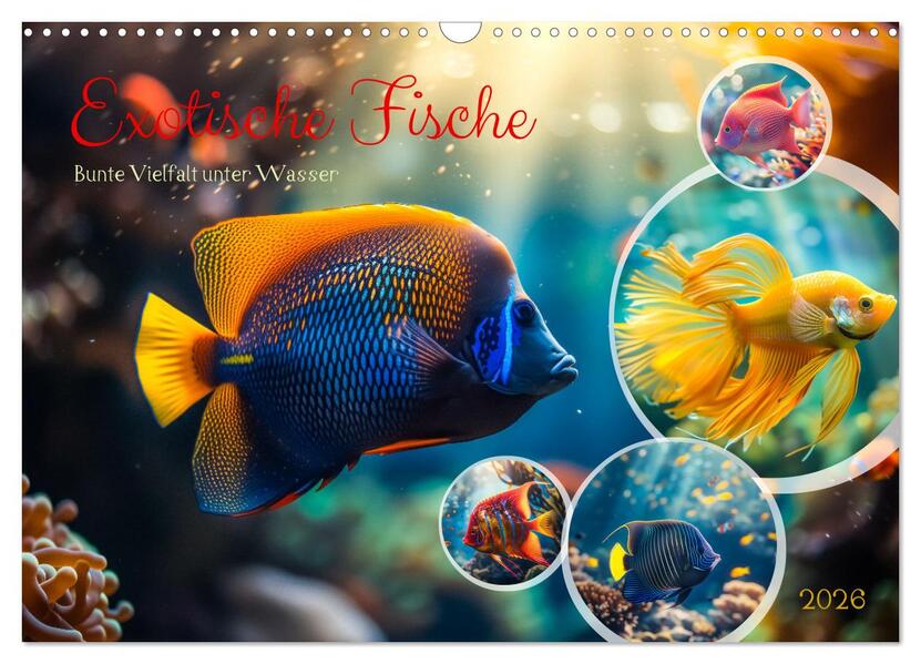 Exotische Fische (Wandkalender 2026 DIN A3 quer) CALVENDO Monatskalender