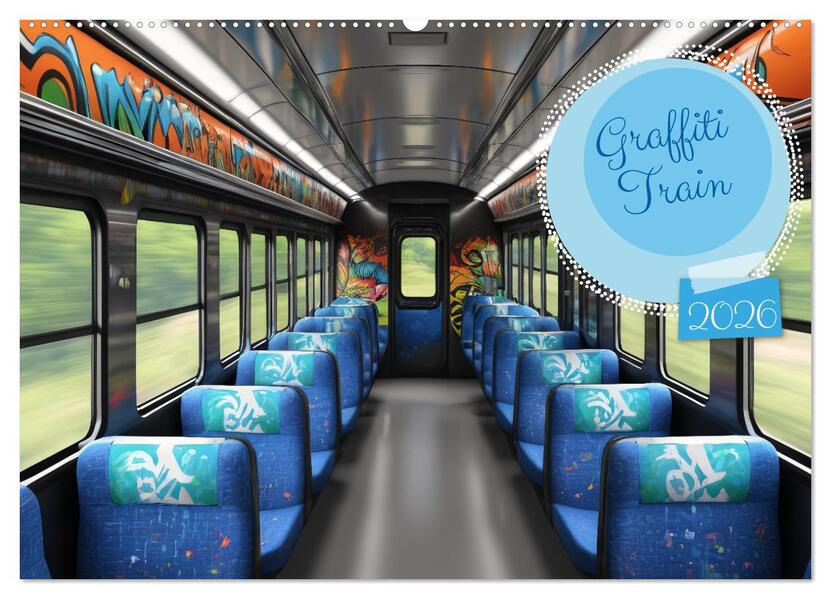 Graffiti Train (Wandkalender 2026 DIN A2 quer) CALVENDO Monatskalender