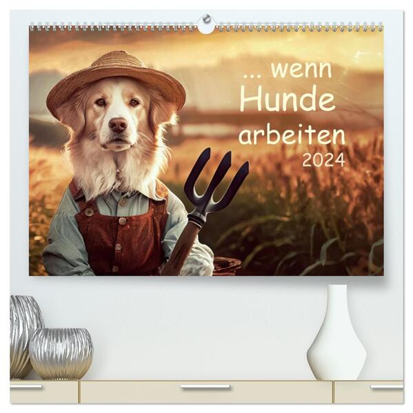 Wenn Hunde arbeiten (hochwertiger Premium Wandkalender 2026 DIN A2 quer) Kunstdruck in Hochglanz