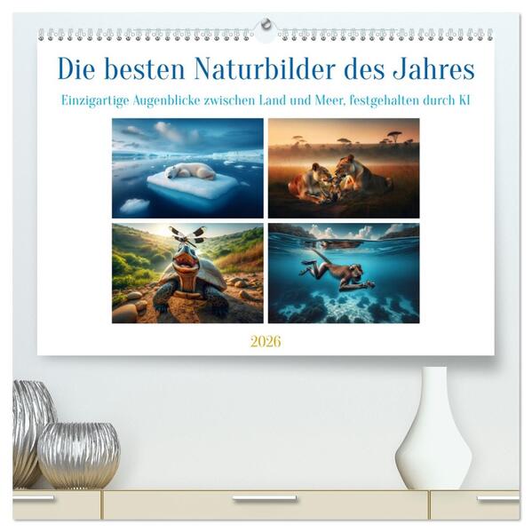 Die besten Naturbilder des Jahres - Einzigartige Augenblicke (hochwertiger Premium Wandkalender 2026 DIN A2 quer) Kunstdruck in Hochglanz