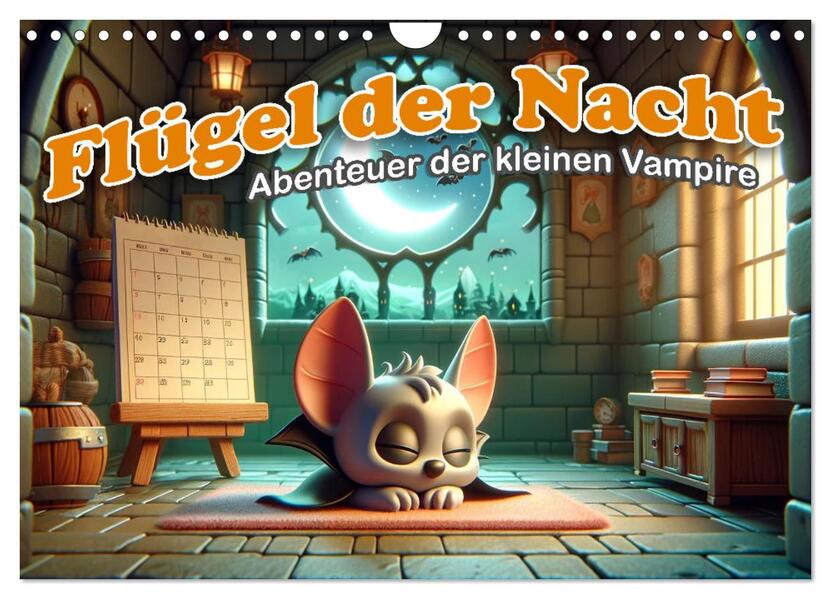 Flügel der Nacht: Abenteuer der kleinen Vampire (Wandkalender 2026 DIN A4 quer) CALVENDO Monatskalender