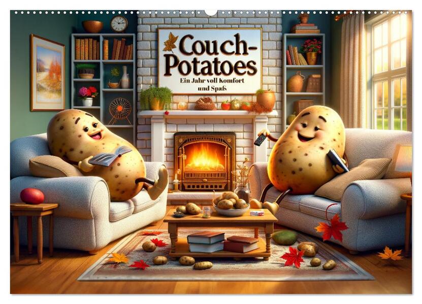 Couch Potatoes: Ein Jahr voll Komfort und Spaß (Wandkalender 2026 DIN A2 quer) CALVENDO Monatskalender