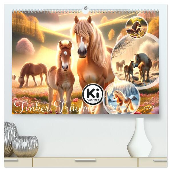 Tinker Träume - Ein Jahr auf zauberhaften Weiden (hochwertiger Premium Wandkalender 2026 DIN A2 quer) Kunstdruck in Hochglanz