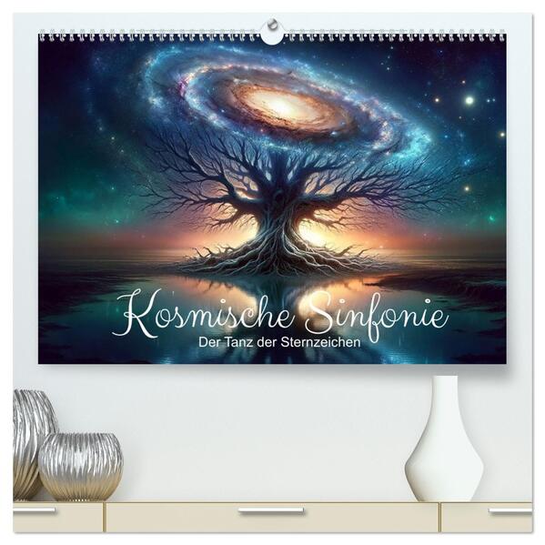 Kosmische Sinfonie: Der Tanz der Sternzeichen (hochwertiger Premium Wandkalender 2026 DIN A2 quer) Kunstdruck in Hochglanz