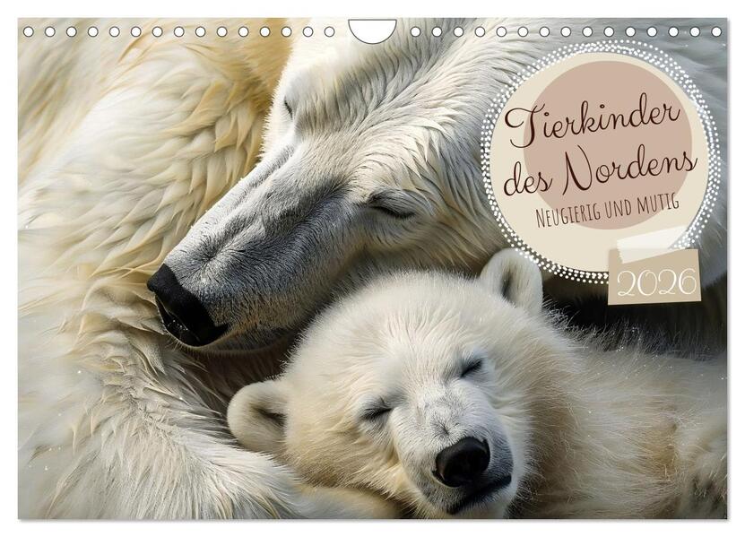 Tierkinder des Nordens (Wandkalender 2026 DIN A4 quer) CALVENDO Monatskalender