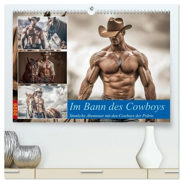 Im Bann des Cowboys (hochwertiger Premium Wandkalender 2026 DIN A2 quer) Kunstdruck in Hochglanz