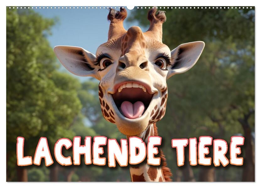 Lachende Tiere (Wandkalender 2026 DIN A2 quer) CALVENDO Monatskalender