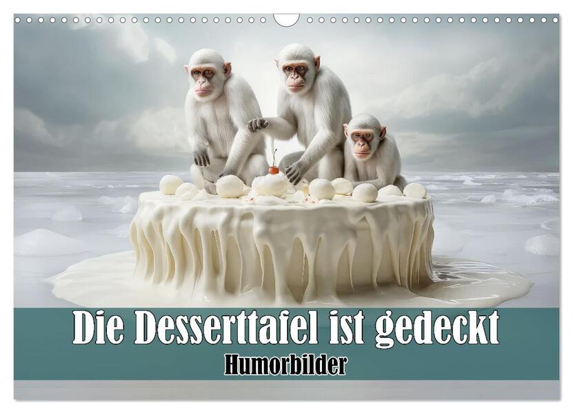Die Desserttafel ist gedeckt - Humorbilder (Wandkalender 2026 DIN A3 quer) CALVENDO Monatskalender