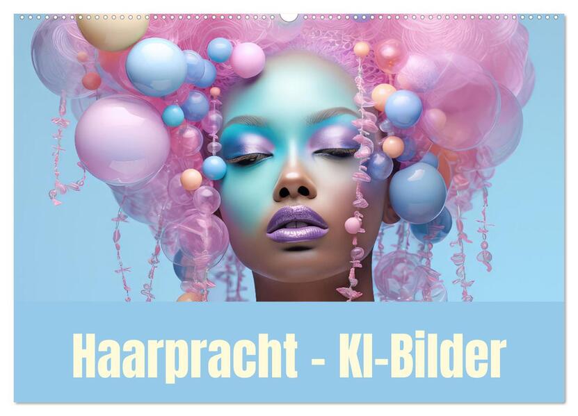 Haarpracht - KI-Bilder (Wandkalender 2026 DIN A2 quer) CALVENDO Monatskalender